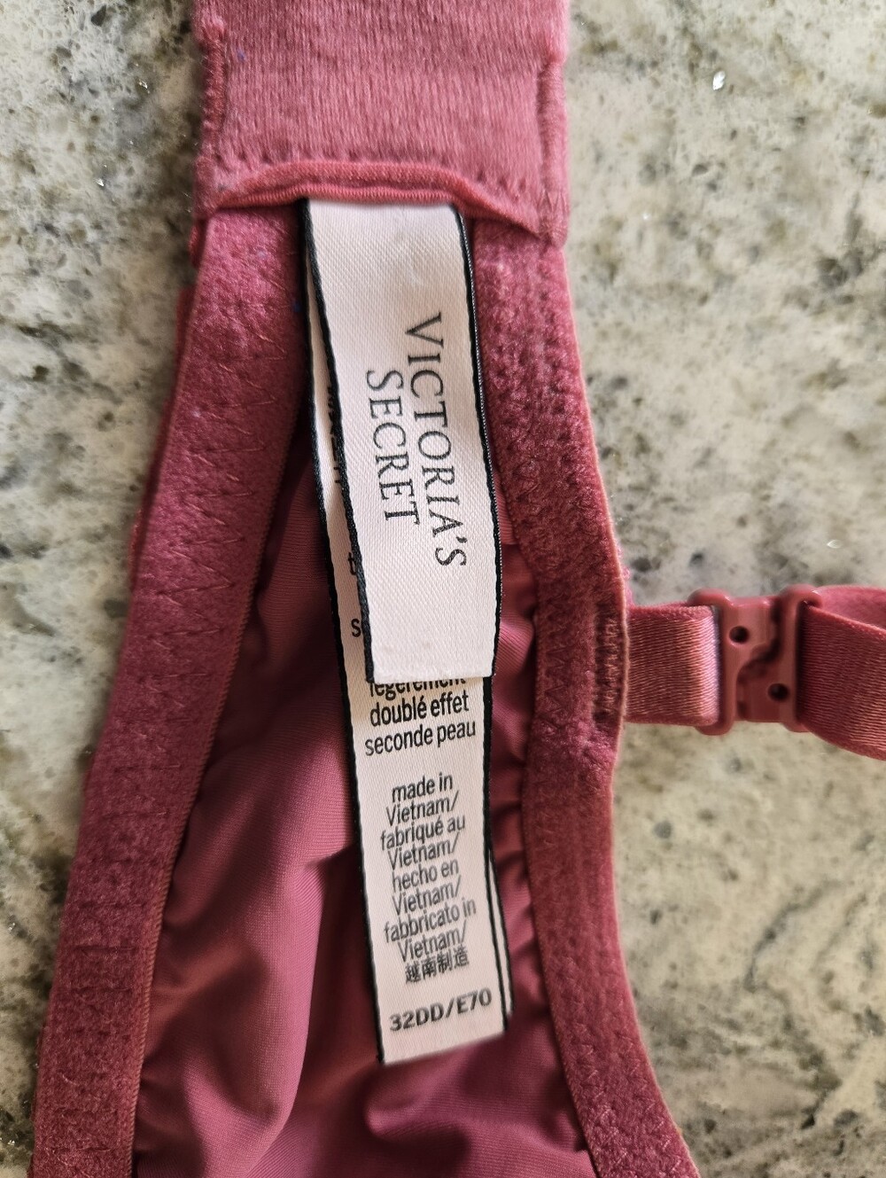 Victoria's Secret Rose Pink Molded T-Shirt Bra Sz 32DD - Picture 3 of 3
